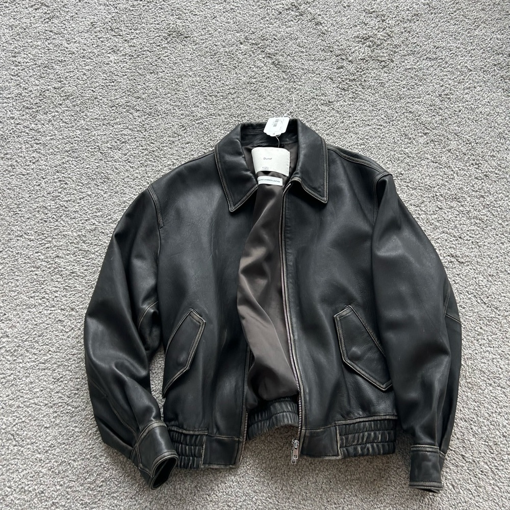 Dunst bomber leather jacket
